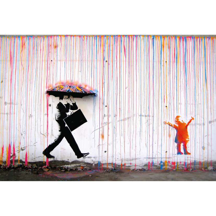 Fototapete Banksy - Coloured Rain