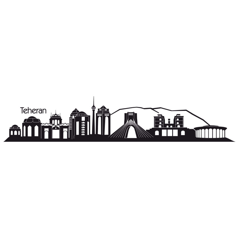 Wandtattoo Teheran Skyline