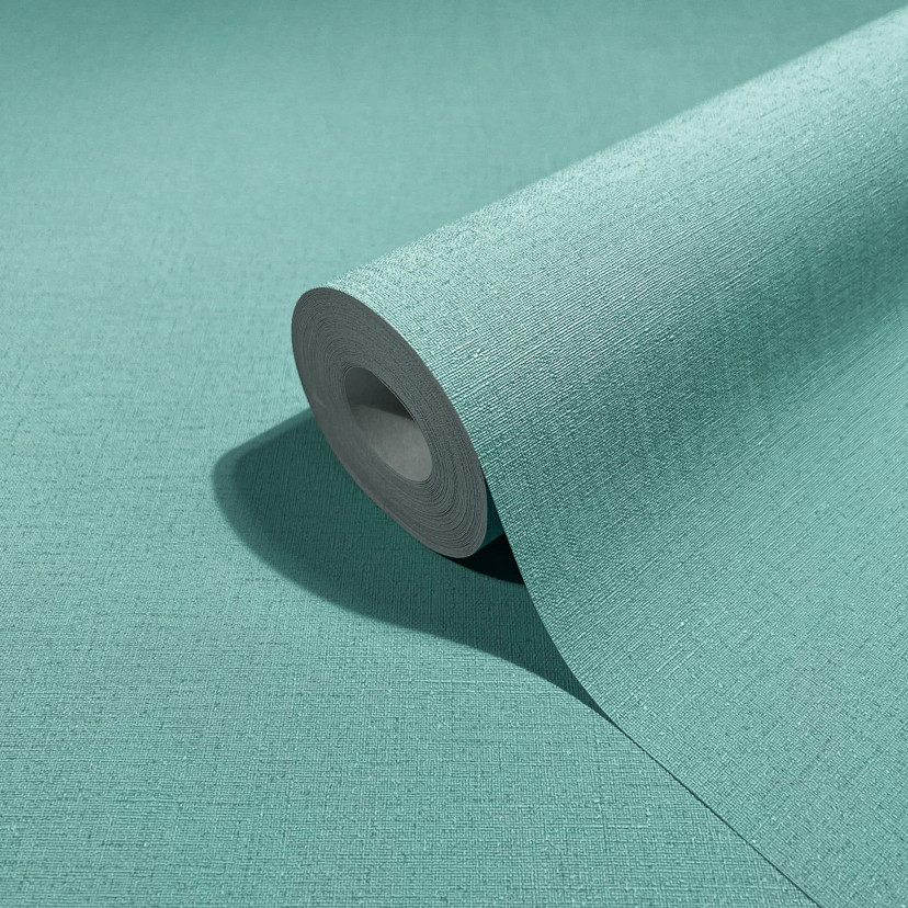 Ensfarvet tapet, non-woven vægbeklædning Novamur Jackie grøn