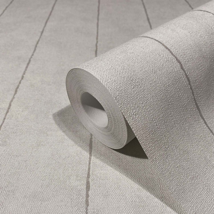 Multistribet tapet, non-woven Shades Iconic grå