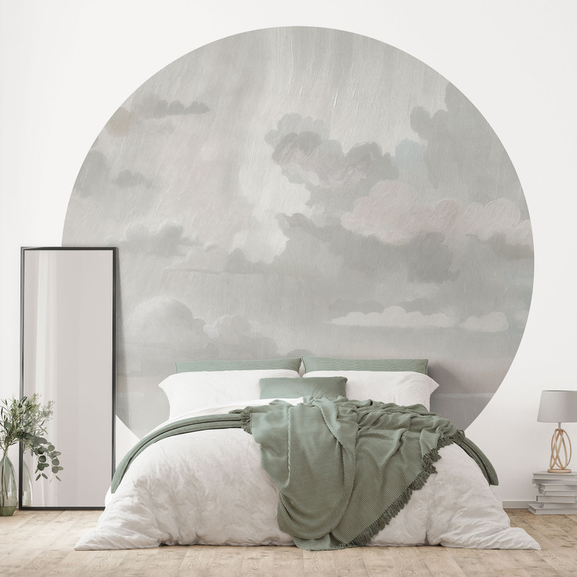 Papier Peint Photo Velvet Smoke - Nuages Abstraits - Sir Edward x Grigory Gladarev - Rond