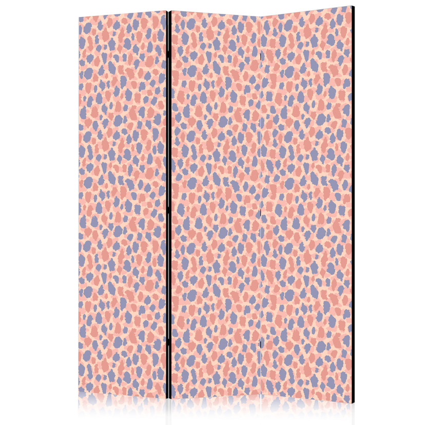 Paravent, Raumteiler freistehend, Trennwand - Giraffe Pattern - Colorful Animal Pattern in Blue-Pink