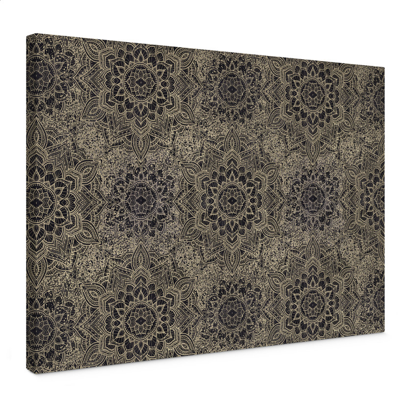 Obraz na płótnie Mandala Boho antyczne złoto - Bloomery Decor