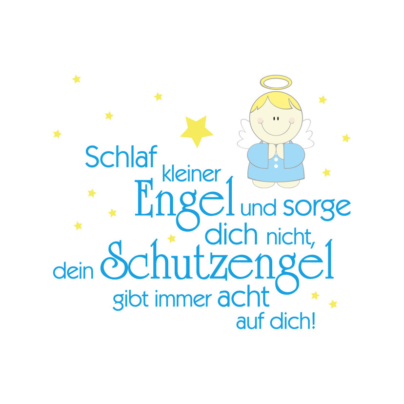 Wandtattoo Schlaf kleiner Engel und sorge dich nicht