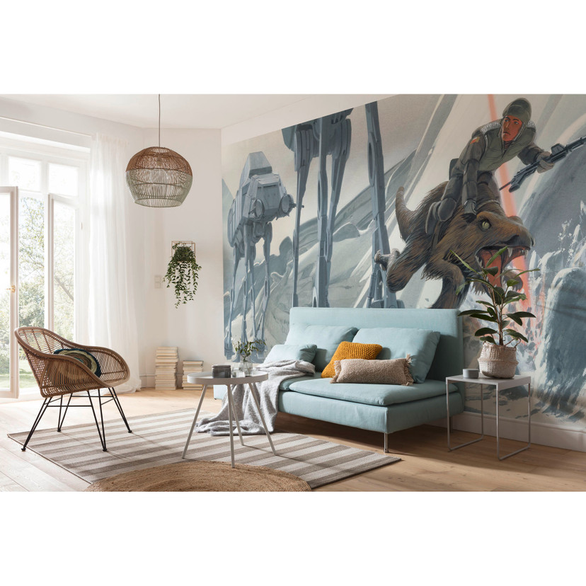 Vlies Fototapete - Star Wars Classic RMQ Hoth Battle Ground - 500 x 250 cm