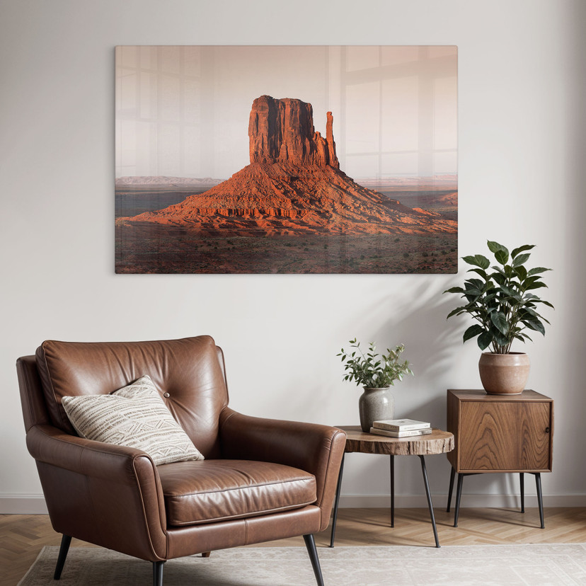 Glasbillede - Klippeformation i Monument Valley - Hugonnard