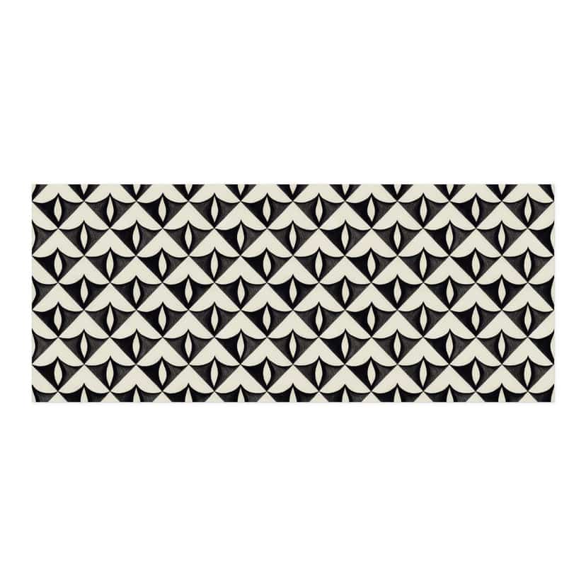 Revêtement pour cuisine autocollant Ornements géométriques en noir et beige - Treechild