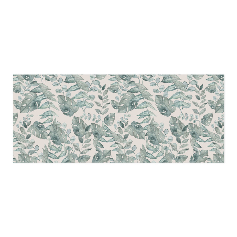 Revêtement pour cuisine adhésif feuilles de jungle aquarelle crème - Bloomery Decor