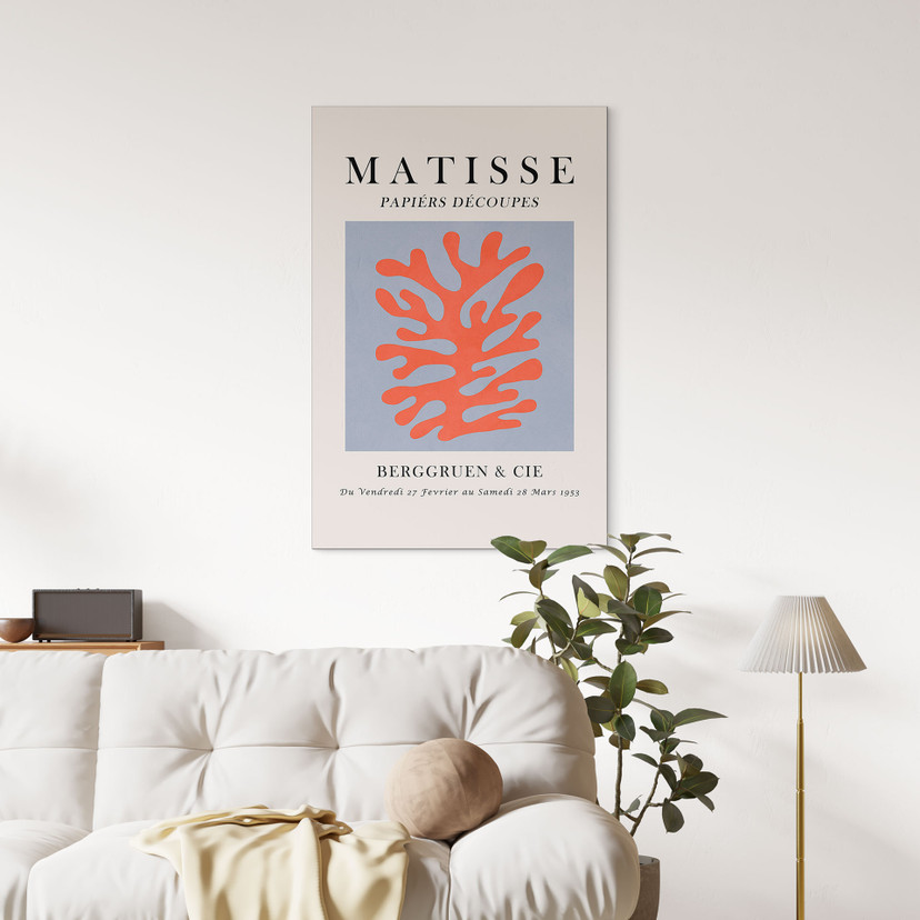 Tableau Corail abstrait, style Matisse - Costa - Alu-Dibond