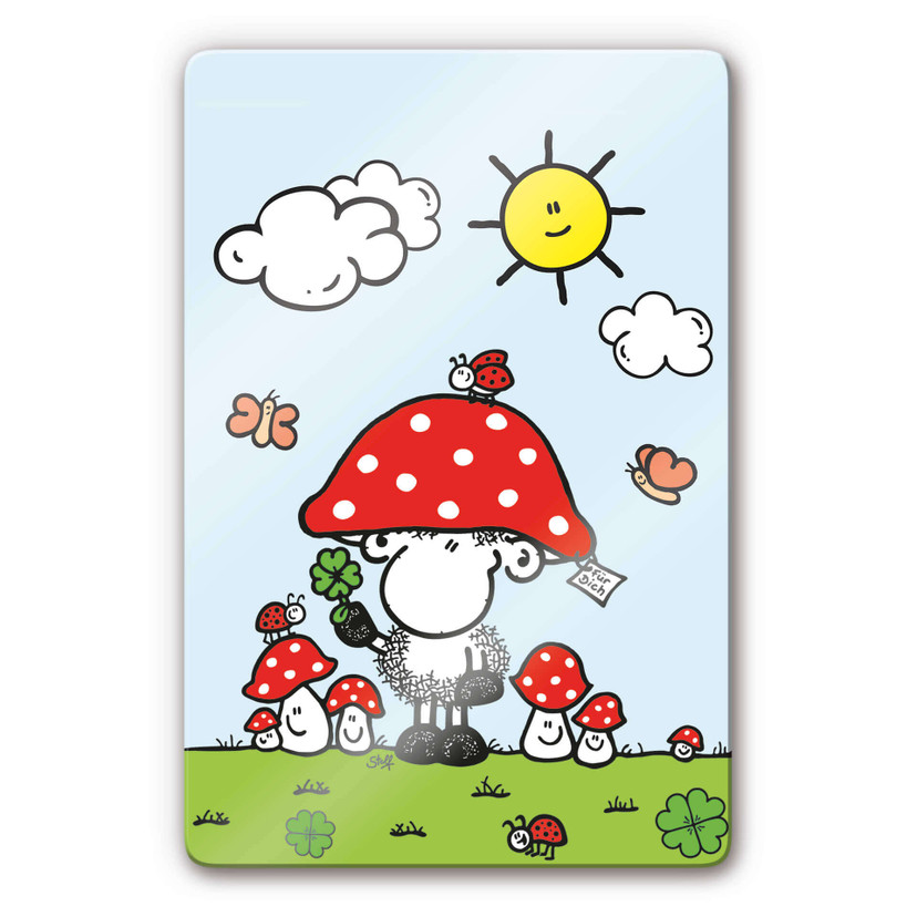 Glasbild sheepworld Glücksbringer