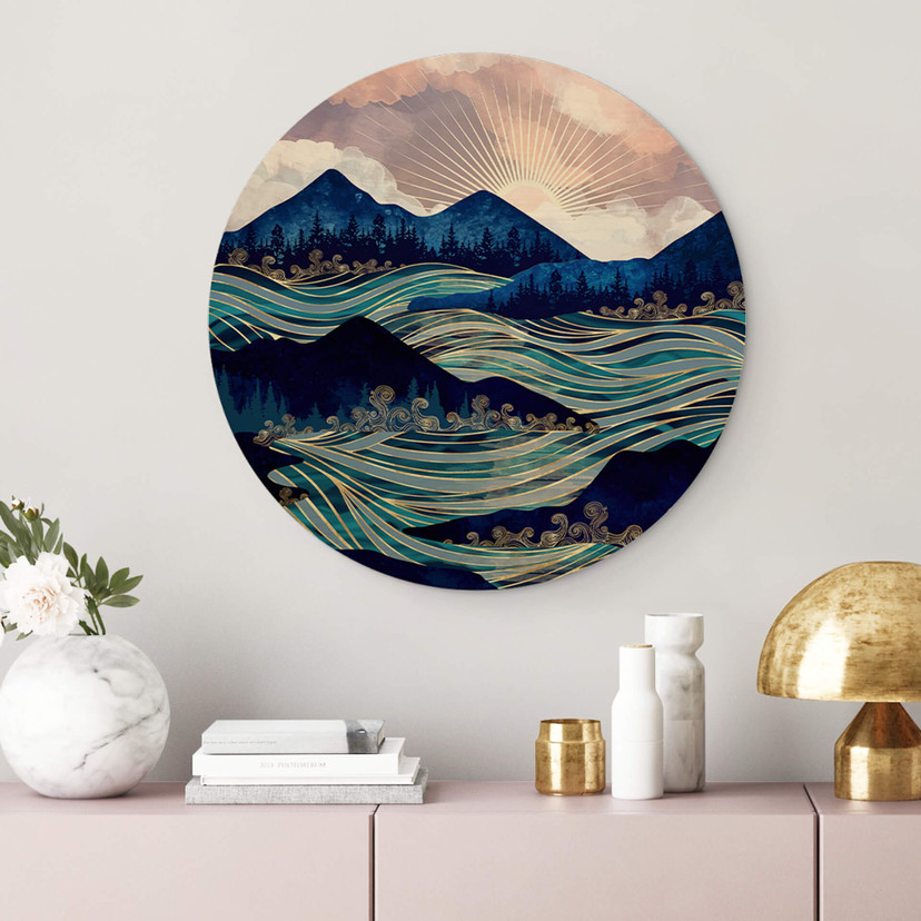 Obraz drewniany SpaceFrog Designs - Sea drift - okrągły