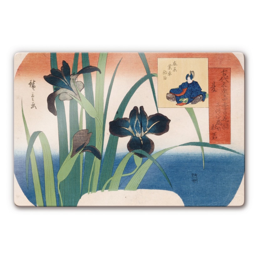 Tableau en verre - Hiroshige - Été, iris