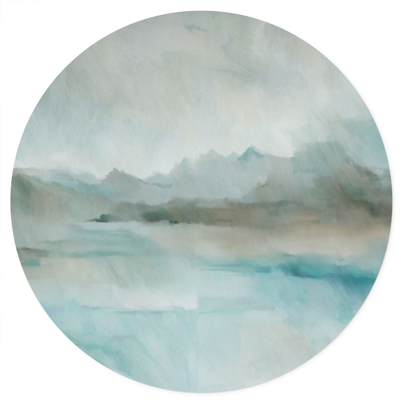 Muursticker Velvet Horizon - Abstract Meer - Sir Edward x Grigory Gladarev - Rond