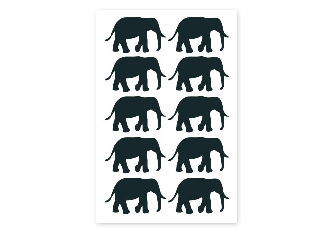 Sticker mural – Set d'éléphants