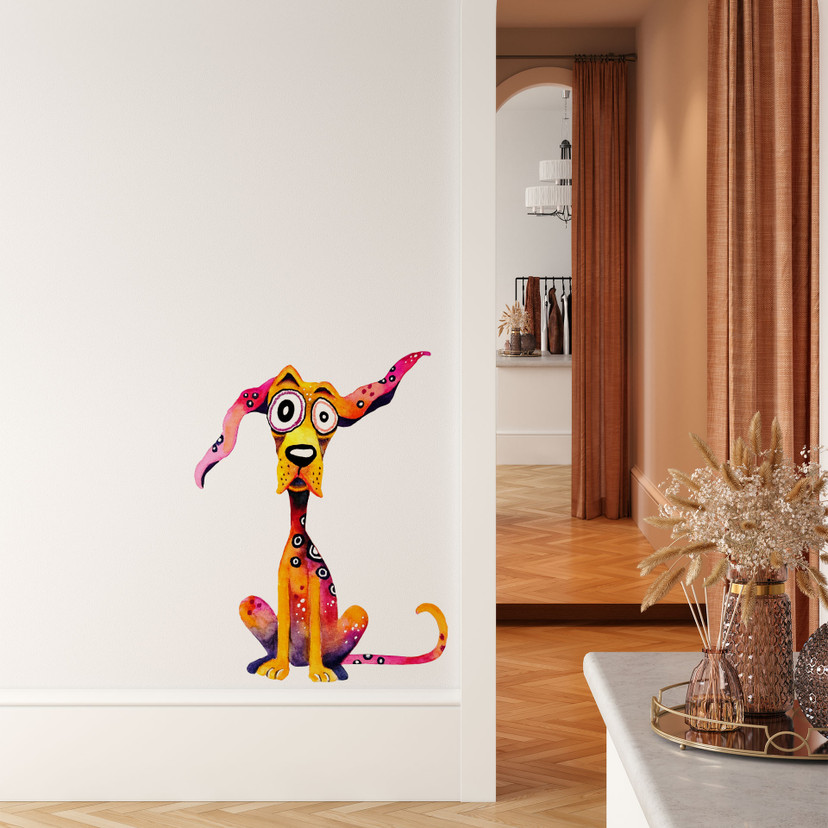 Wandtattoo Lustiger Hund mit Schlappohren - Hagenmeyer