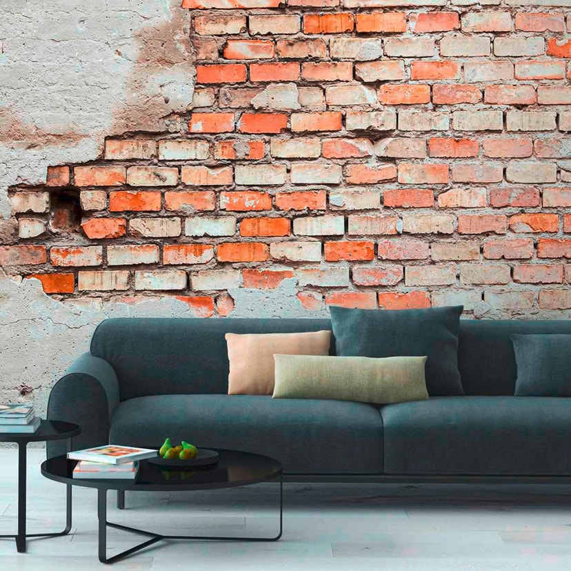 Mur de briquesBricks2 papier peint en brun beige - Papier peint intissé Designwalls 2 - 2.55 x 3.5 m