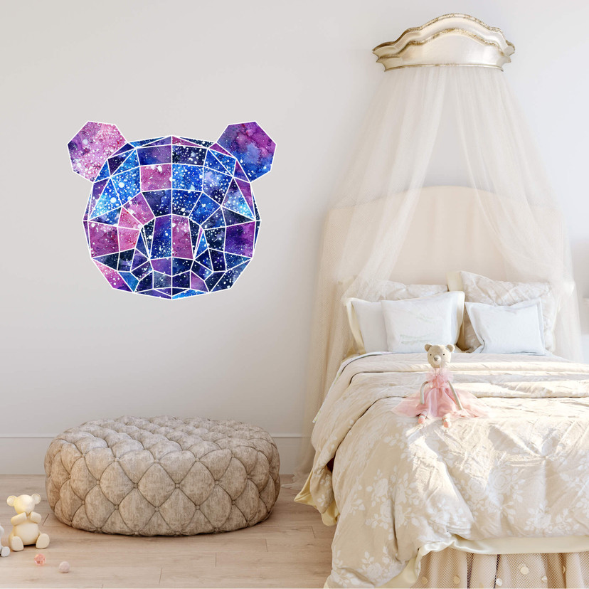 Muursticker Polygoon Panda