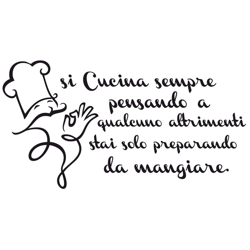 Wandtattoo Si Cucina sempre...