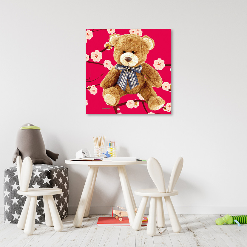 Canvasbillede, bamse