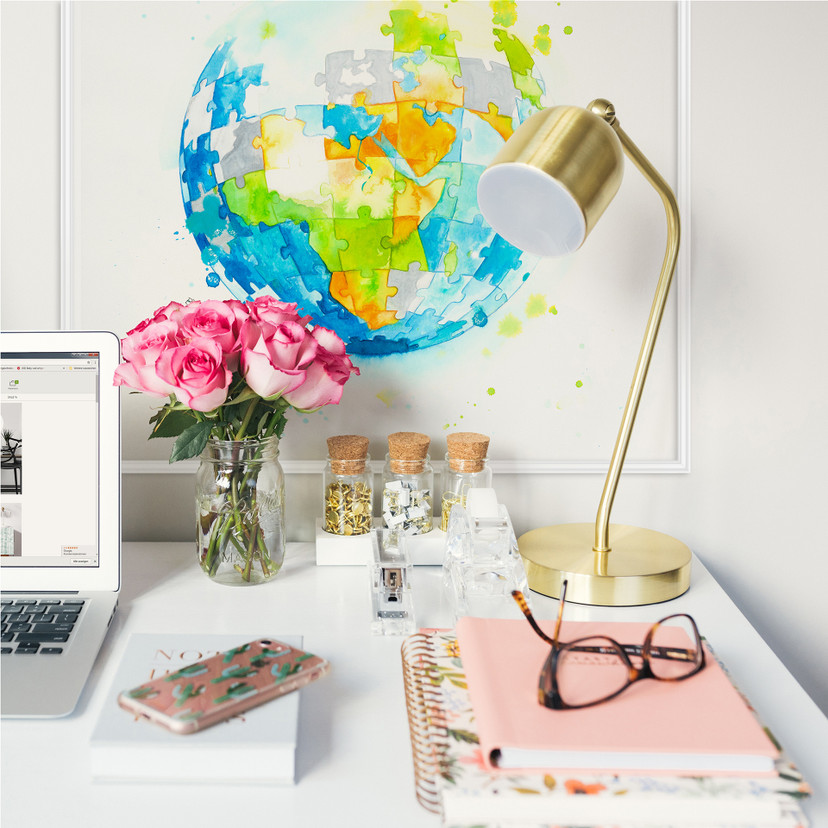 Wallprint Buttafly - Worldpuzzle