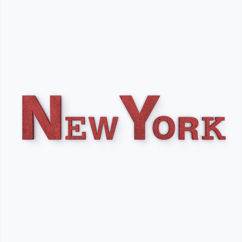 MDF bogstaver - New York (mixed)