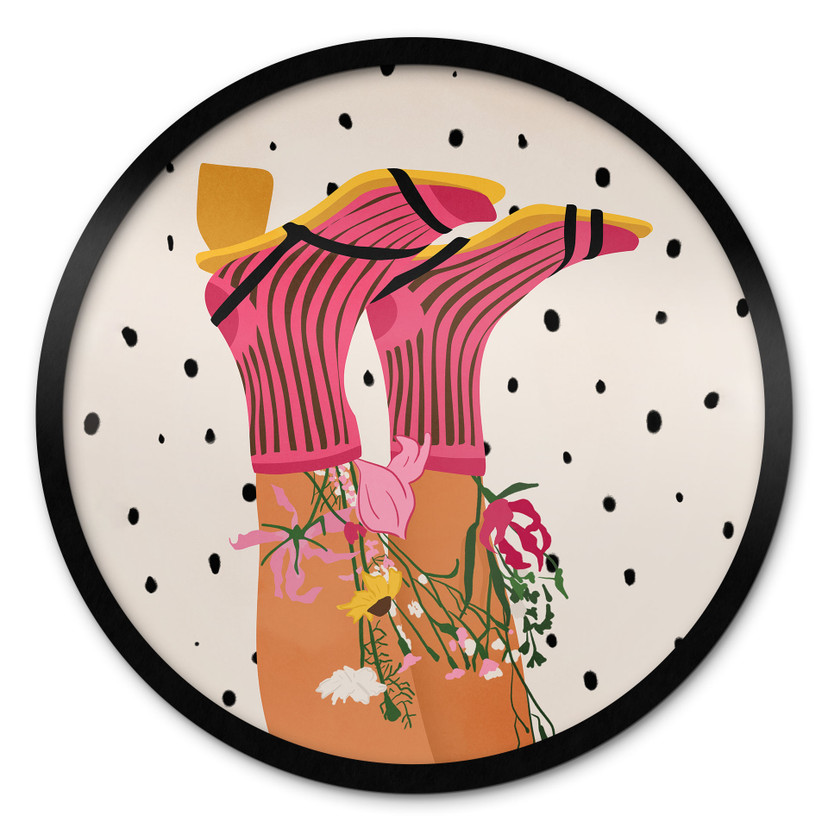 Poster sok liefde ontmoet flower power - Mokate - Rond