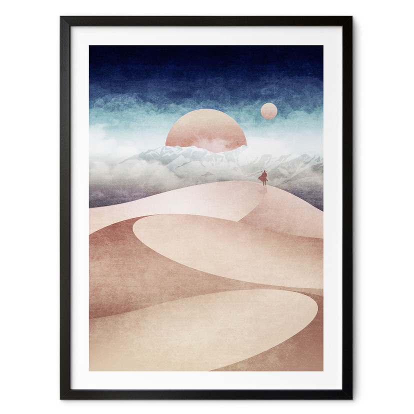 Poster Paysage Désertique au Coucher du Soleil - Tunaboylu