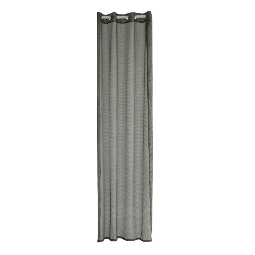 Ösenvorhang silber und anthrazit - Uni Ösenschal - Uni Gardine