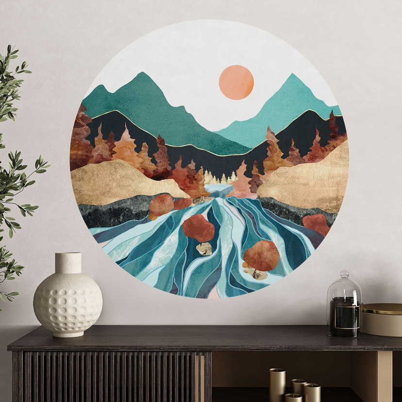 Adesivo murale Fiume di montagna - SpaceFrog Designs