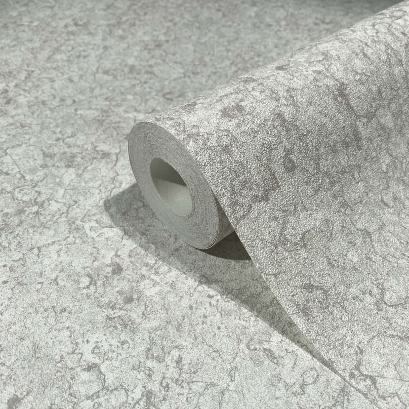Grafisk tapet, non-woven tapet Flora grå