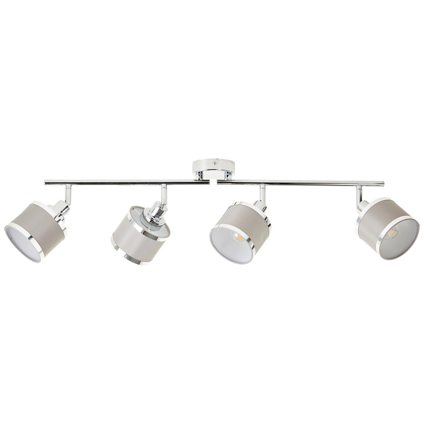 Spotrohr Adrian, grau, 85,7 x 21,9 cm, Metall Deckenleuchte