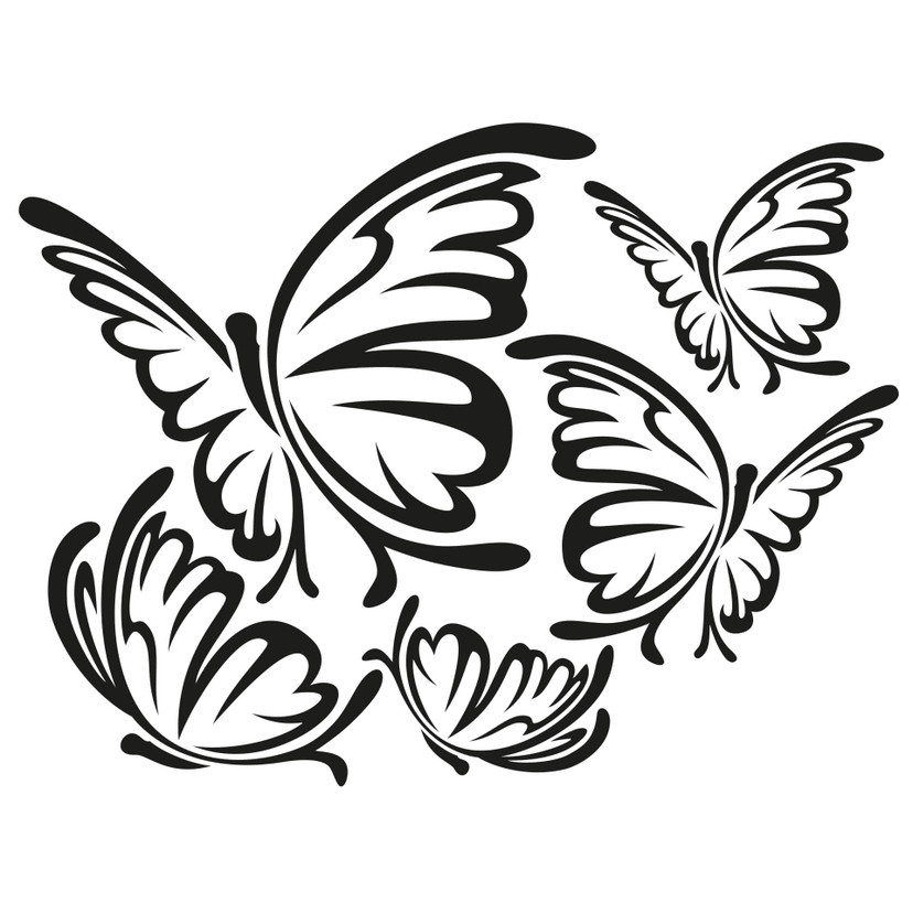 Wallsticker Sommerfugle indtryk