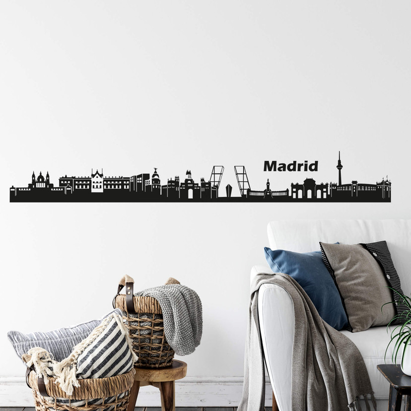 Wallsticker Madrid Skyline