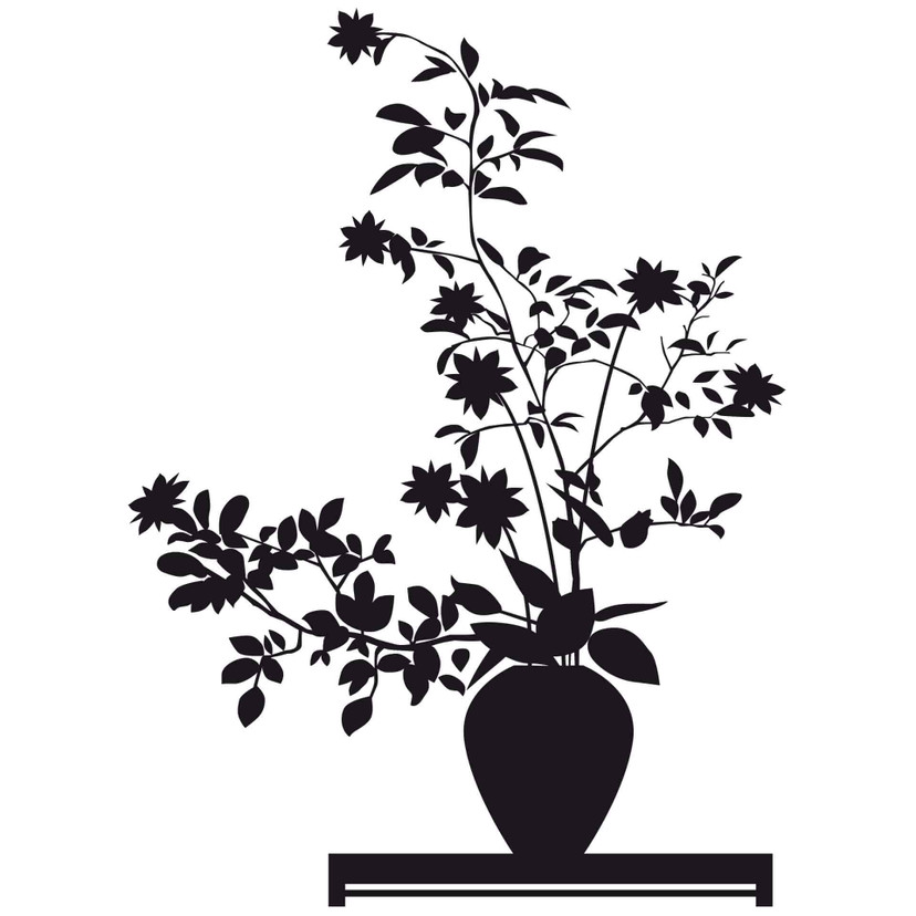 Sticker mural - Ikebana
