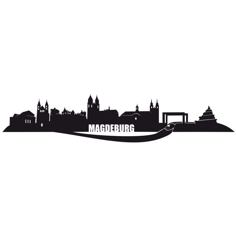 Wandtattoo Magdeburg Skyline