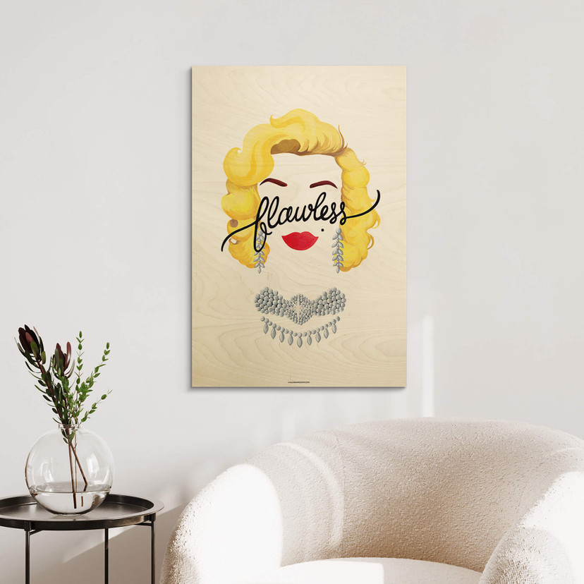Plakat drewniany Tohmé - Marilyn bez skazy