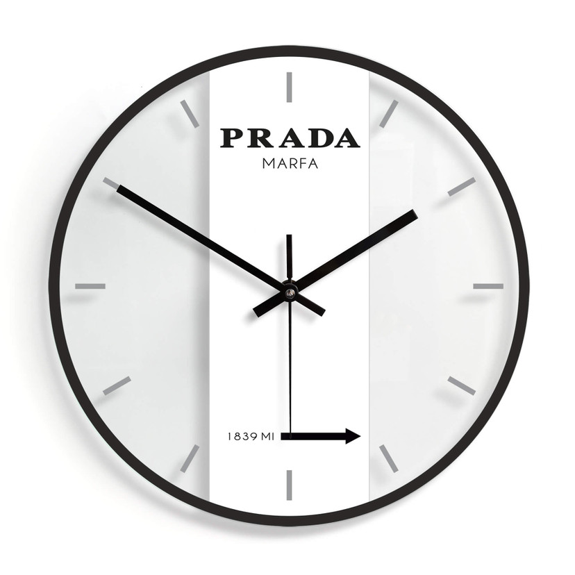 Horloge murale en verre - Prada Marfa