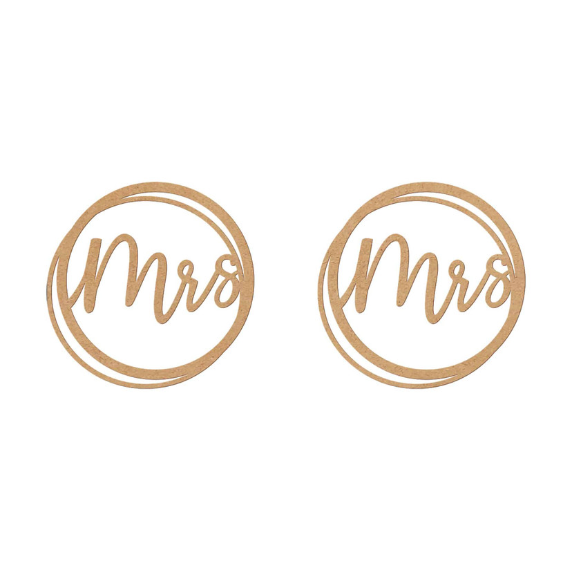 Napis ślubny Mrs and Mrs - MDF natura