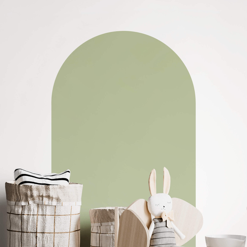 Wallsticker Rund bue bred - Pistacie