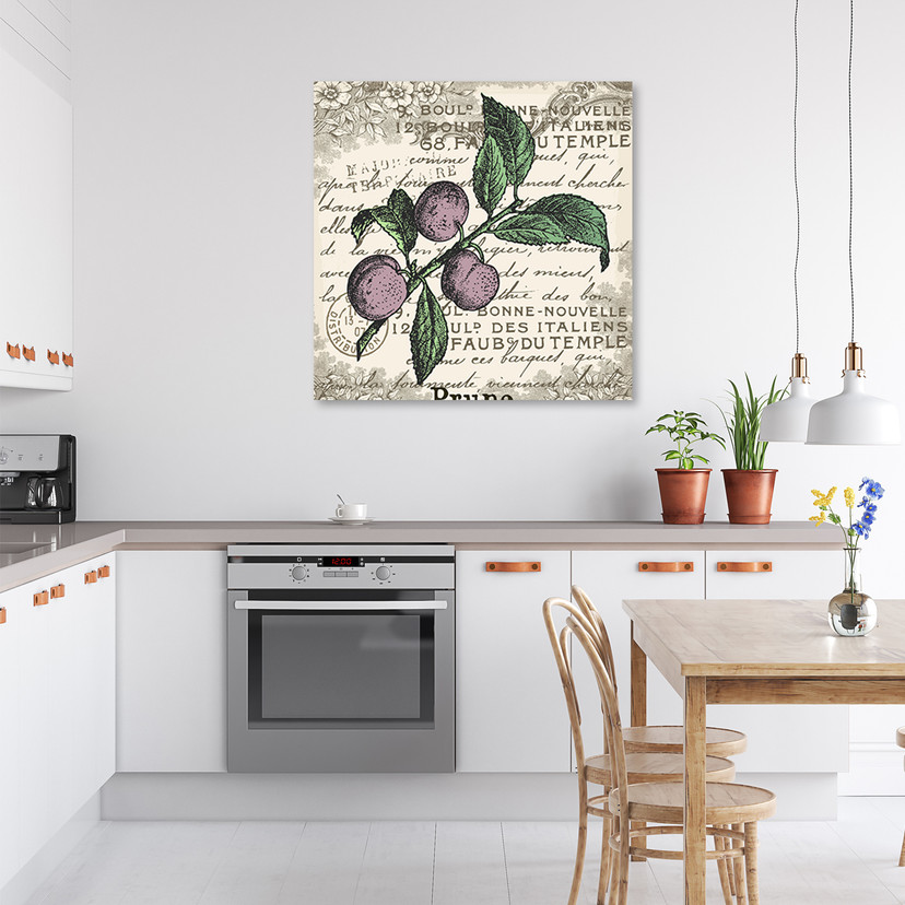 Canvasbillede, vintage blomme