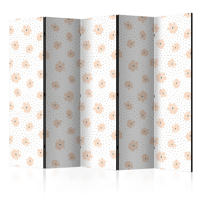 Screen room divider - Børneblomster, 3-delt