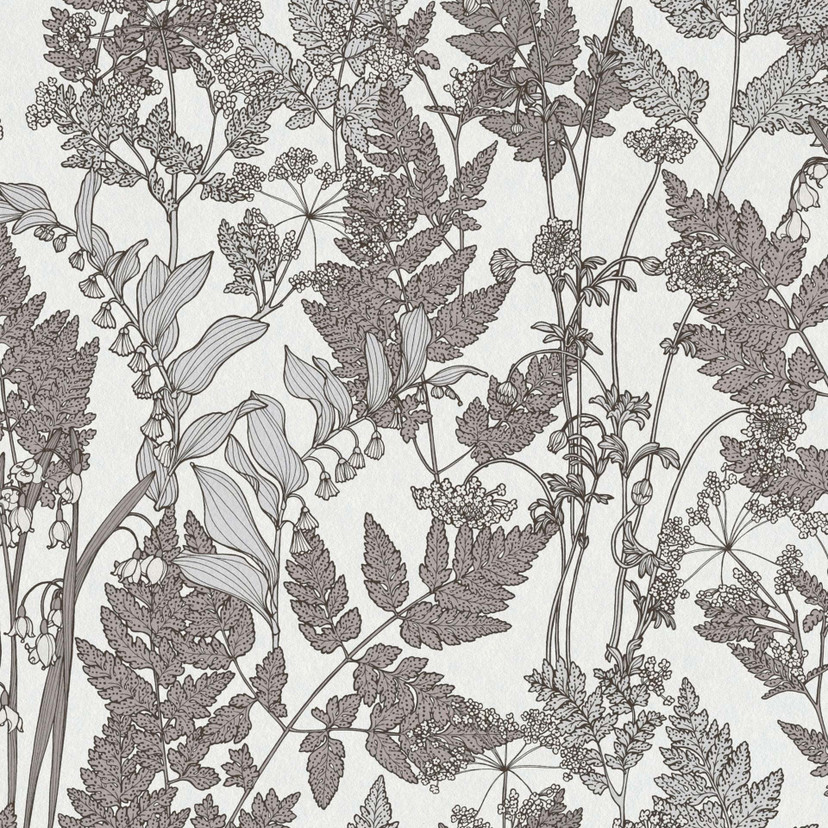 Architects Paper Floral Impression - Papier peint intissé fleuris, gris