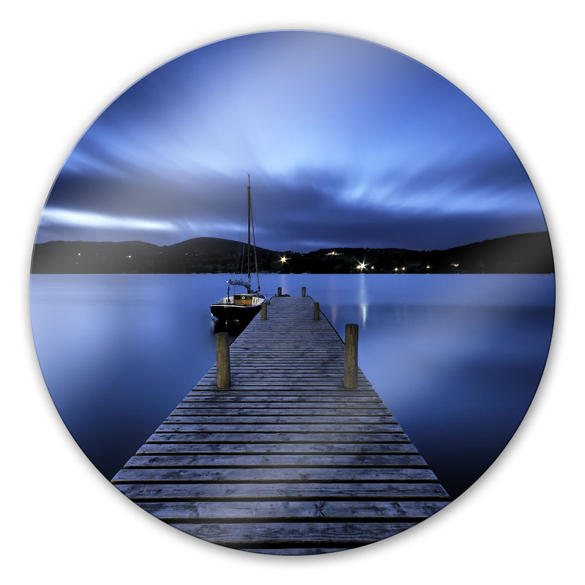 Glasbillede - Stille Sø - Rund