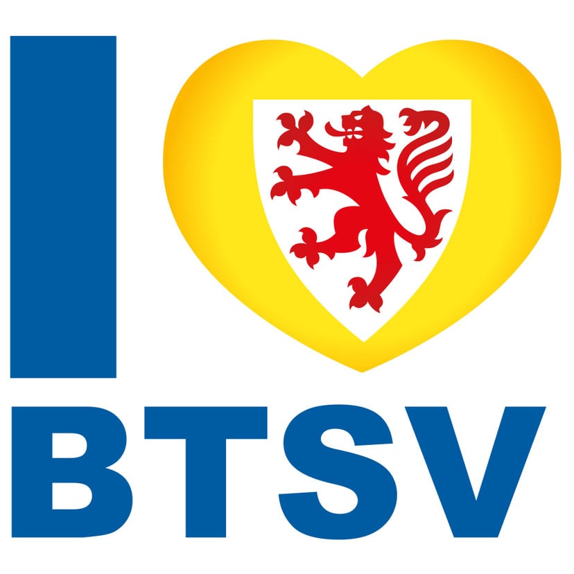 Wandtattoo Eintracht Braunschweig I love BTSV