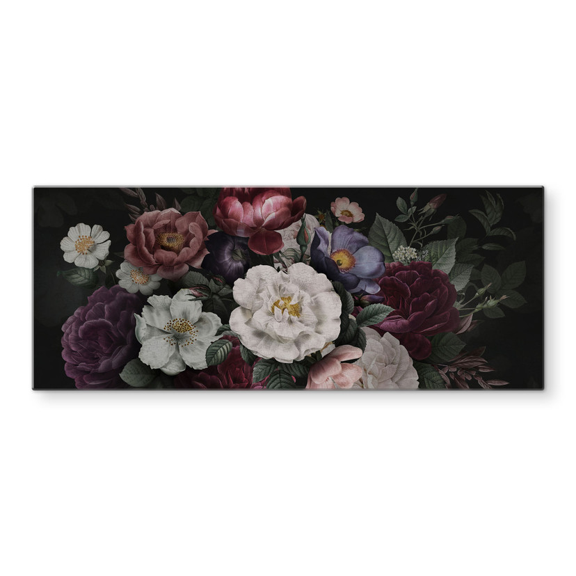 Stænkplade Blomster Stilleben i Redouté-stil - Bloomery Decor - Panorama
