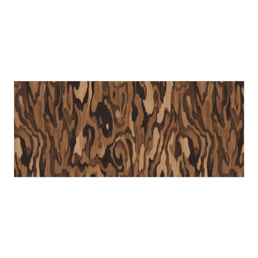 Autocollante Crédence de Cuisine Ettore Walnut - Veinage de Bois Abstrait - Sir Edward x Grigory Gladarev