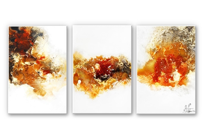Tableau Forex - Fedrau - Or liquide 04 (3 parties)