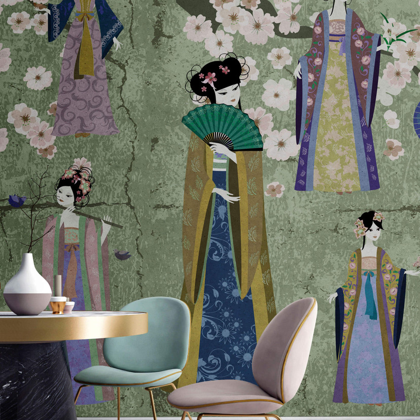 Fotomural Paredes de Patel kimono 1