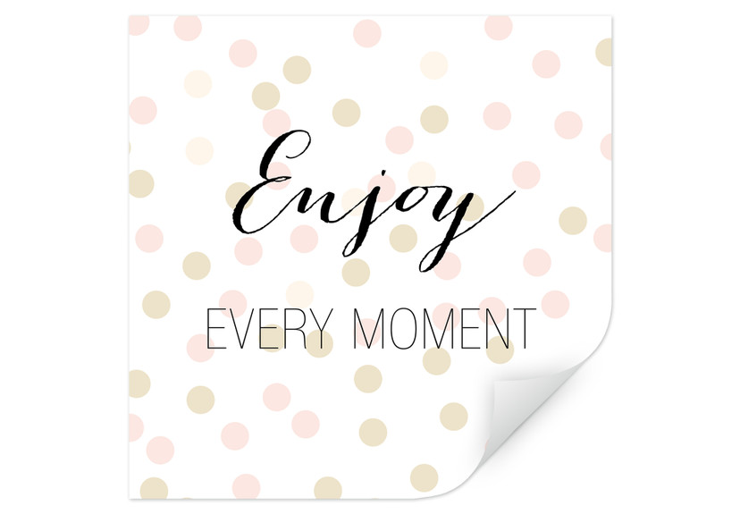 Wallprint Confetti & Cream - Enjoy every Moment