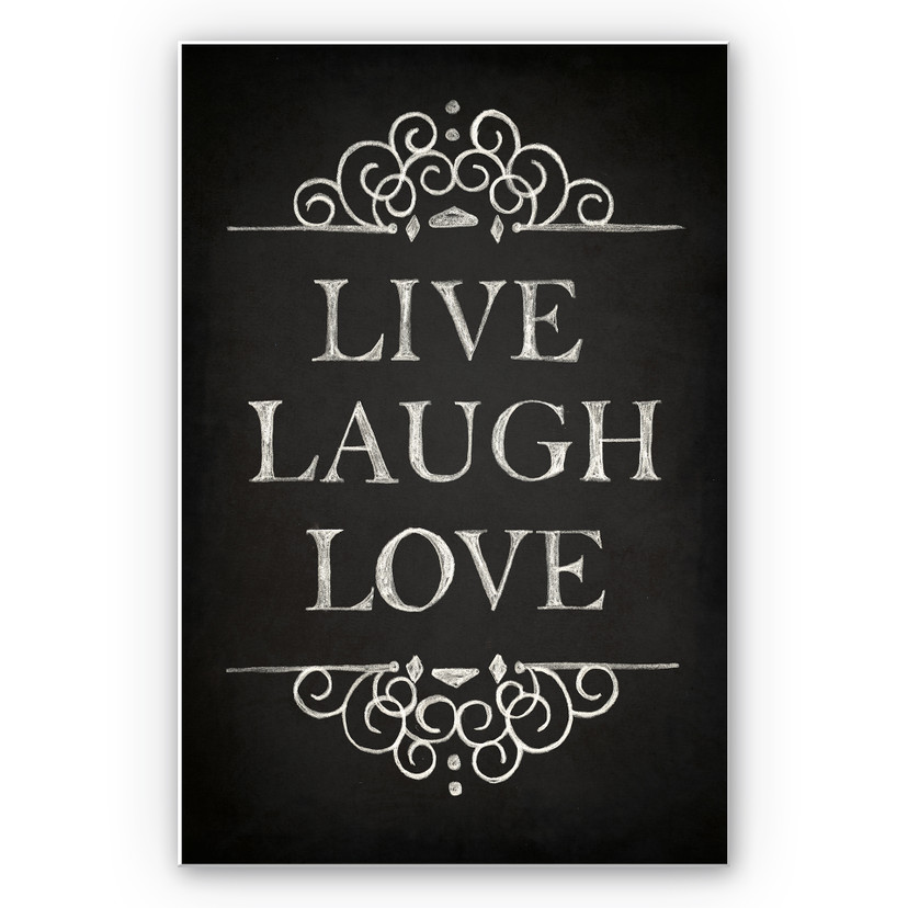 Tableau Forex - Tableau en mousse PVC dure - Live Laugh Love